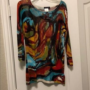 Long colorful blouse